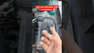 how to test car alternator with maltimeter #alternator #nkcarautotach #car #shorts