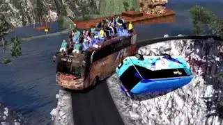 the old bus is overloaded!! the most dangerous road in the world - Euro Truck Simulator 2
