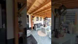 Overkapping aan huis van de familie Brunen