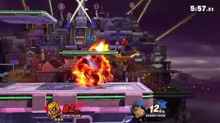 DK struggling against my Captain Falcon