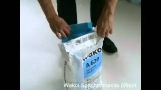 &Ouml;ffnen der neuen Spachtelmassenverpackung Verarbeitungsanleitung