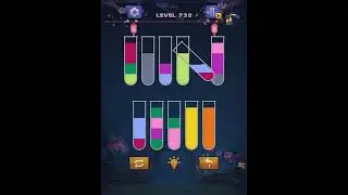 Water color sort puzzle level 732 ios android / Sort water color puzzle level 732 ios Apk #shorts