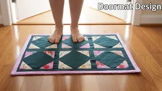 Beautiful Quilt Block Doormat Idea!