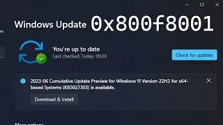 How to Fix Update Error Code 0x800f8001 on Windows 11