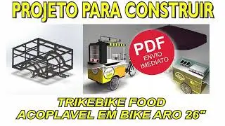 #108  - Projeto Trike Bike food Acoplável em PDF - Mogue Custom Garage