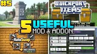 Top 5 Best Useful Addon For Minecraft Pocket Edition | mods for mcpe 2026 Criptbow Gaming 