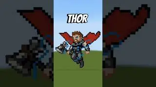 THOR Pixel art MINECRAFT | #minecraft #thor #avengers #shorts