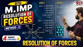 GTU| ENGINEERING MECHANICS | Ch2 | Method of Resolution of Forces | Coplanner concurrent Forces