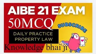 Daily MCQ practice series on aibe 21 exam ll property law ll #knowledgebhaiji #aibe21 #mcq 
