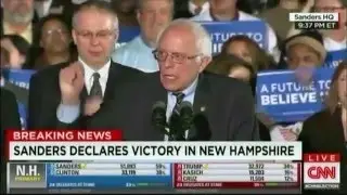 Bernie Sanders FULL Victory Speech  in New Hampshire