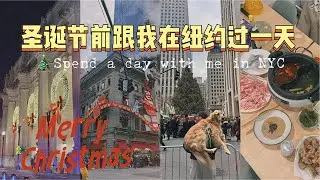 New York City Holiday Vlog｜圣诞纽约市一日游🎄Midtown逛街｜Brooklyn葡式蛋挞天花板｜Industry City｜NJ新开超市捡漏｜自制羊肉片火锅收尾