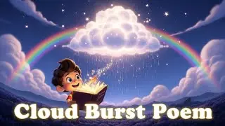 Cloud Burst Poem ⛈️ |kids poem | kids learning content| kids educational video #poem #cloudburst 