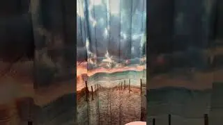 Beach shower curtain and rug