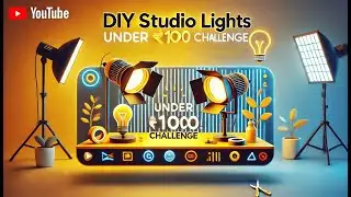 DIY Studio Lights Under ₹1000💡🔥Budget Challenge #budgetdiy #studiolighting #trending #thkcraze