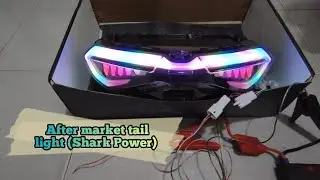 Moto Vlog 218 - Nmax v2 after market tail light(power shark) 