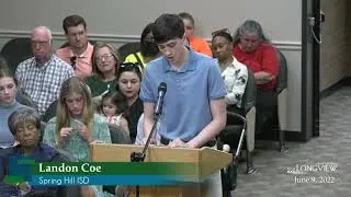 2022 Mayor Mack Scholarship Recipient  - Landan Coe - Spring Hill ISD