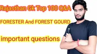 Vanraksak and vanpal important questions|Forester and forest gourd last year question|Rajasthan gk