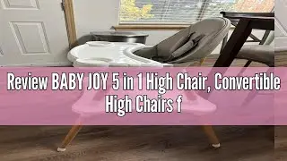 Review BABY JOY 5 in 1 High Chair, Convertible High Chairs for Babies and Toddlers/Booster Seat/Tabl