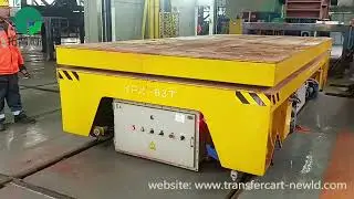 63T Heavy Duty Rail Transfer Trolley,Warehouse Battery Powered Transfer Cart