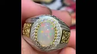 Natural Opal Ring - Pure 925 Silver