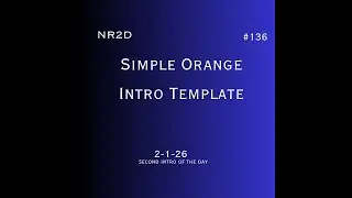 Simple Orange 2D intro Template