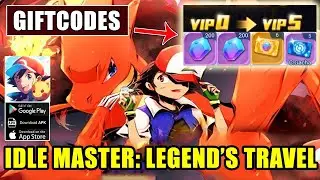 Idle Master: Legend's Travel & 2 Giftcodes Gameplay - Free VIP5 Pokemon Idle RPG iOS Android