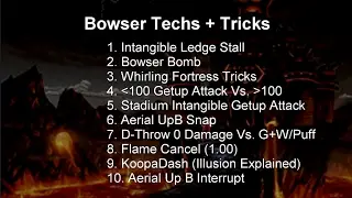 2017 Melee Techs Guide: Bowser Melee Tricks