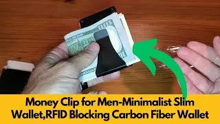 Money Clip for Men Minimalist Slim Wallet,RFID Blocking Carbon Fiber Wallet