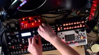 Korg SQ1 + Analog Four + Microgranny + Volca Sample