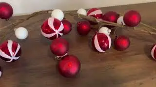 Jutom 6Ft Christmas Ball Garland Ornament Bauble Christmas Tree Bulb Shatterproof Garland Decoration
