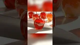 Cutting Red Apple Jelly 🍎 ASMR #ai #satisfying #asmr