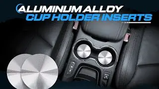 2 Piece Aluminum Car Cup Holder Insert - Car Coasters for Cup Holders - Car Cup Holder Coaster