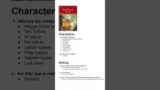 Mill on the floss ( Character, setting, plot and history)