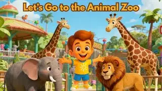 Let's Go to the Animal Zoo! 🦁🐘 | Fun Animal Song for Kids | Nursery Rhymes & Zoo Adventure