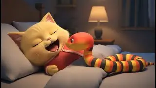 🚑😱 The Kitten Panics When Encountering a Rainbow Snake 🌈🐍 | A Serious Incident! 😲 | Ai Cat Story