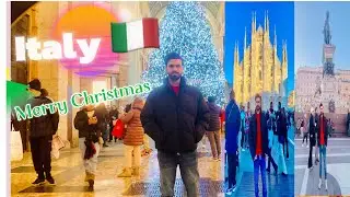 Italy 🇮🇹 Duomo Di Milano ! Christmas days nice weather shopping eating enjoy the day 4k December2024