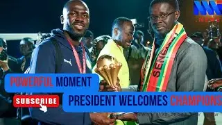Senegal's President Diomaye Faye Leads Massive Welcome for AFCON Champions