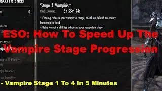 ESO: How To Advance Vampire Stages 1 To 4 In 5 Mins!