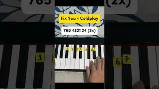 Fix You - Coldplay (Easy Tutorial) #fixyou #coldplay #music #shorts