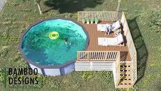 Orlando 16ft Elevated Pool Deck Plan | Above-Ground Pool Oasis 3D Render & Build Guide