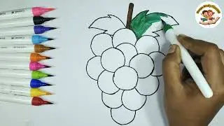 Grapes Drawing and painting 🎨🖌️