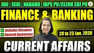 Banking and Finance Current Affairs 20th - 23rd Jan| IBPS PO |IBPS Clerk |SBI PO/Clerk |RBI |NABARD
