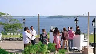 Welcome Reception at French's Point - Coastal Wedding Venue in Maine