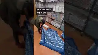 Indian Jaipuri block Print Quilt Printed Reversible Cotton Handmade Floral Quilt Jaipuri Bedspread