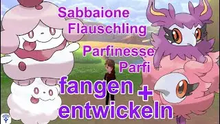 Flauschling, Sabbaione - Parfi, Parfinesse fangen + entwickeln | Pokemon Schwert und Schild