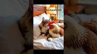 cat and chicken very interesting video #aicat