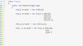 C# Tutorial 17 - The Multidimensional Array