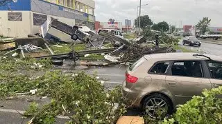 A hurricane has hit Stuttgart, Germany! Winds of 150 km/h felled trees