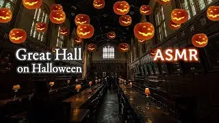 ASMR 호그와트의 할로윈●그레이트 홀에서 혼자 공부하기 | 해리 포터 입체음향 Hogwarts on Halloween, Harry Potter Ambience