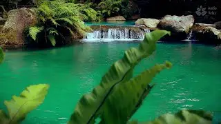 Beautiful Turquoise River & Waterfall 🌊 10 Hours White Noise